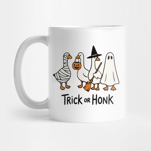 Trick or Honk Halloween Goose Design by Designed By Marty